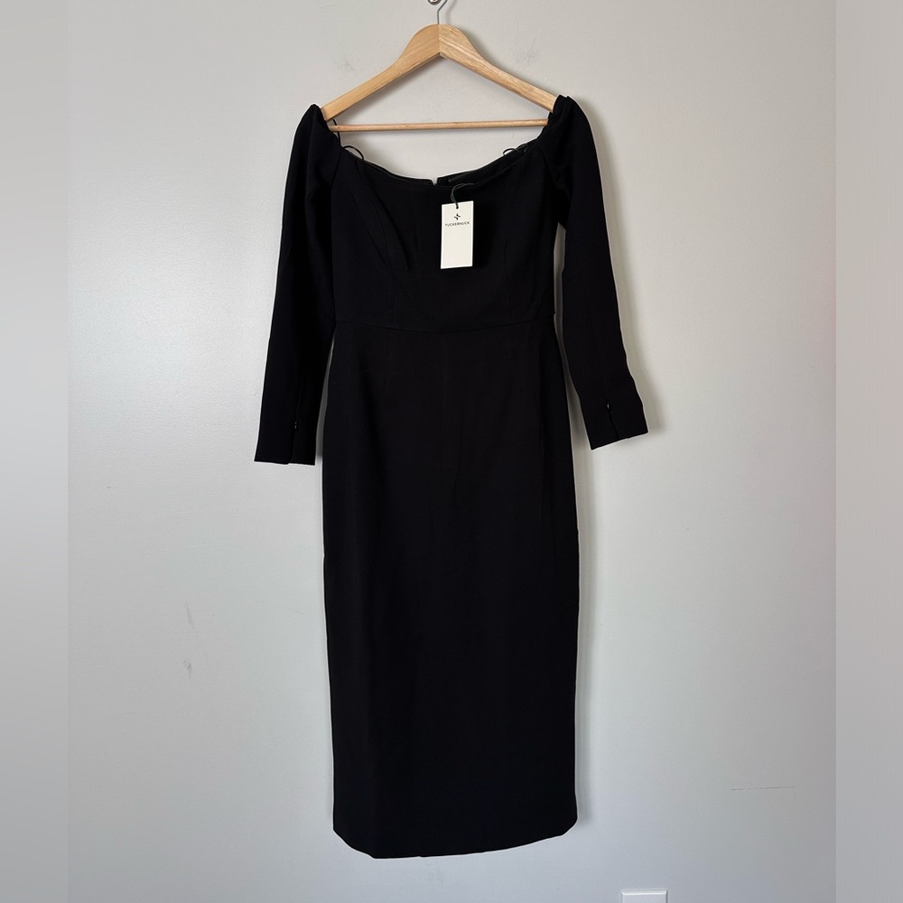 TUCKERNUCK Black Off the Shoulder Alva Dress - Picture 7 of 11